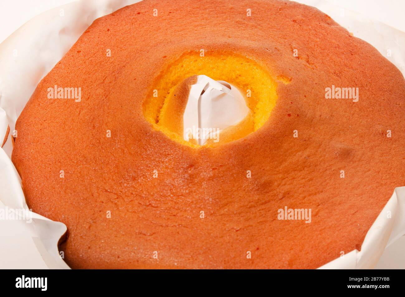 Pao De Lo De Ovar Typical Cake Of Portugal Homemade Wrapped In Paper Stock Photo Alamy