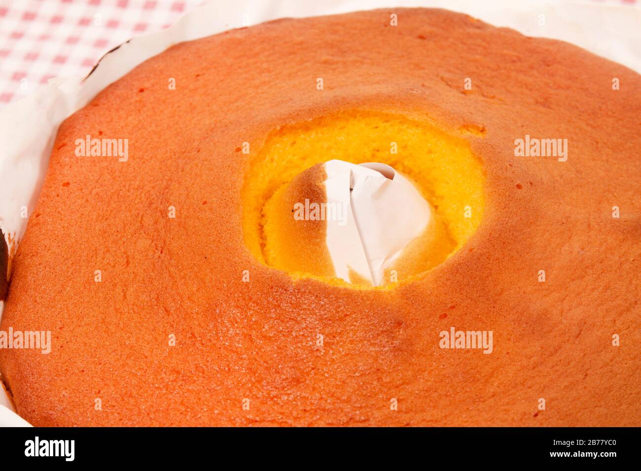 Pao De Lo De Ovar Typical Cake Of Portugal Homemade Wrapped In Paper Stock Photo Alamy Pao De Lo De Ovar Typical Cake Of Portugal Homemade Wrapped In Paper Stock Photo Alamy
