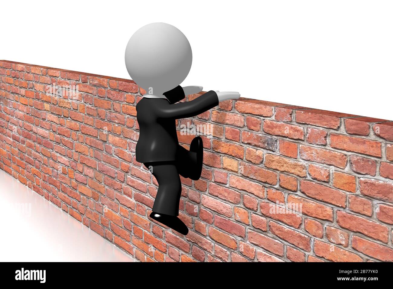 Мужчина перелезает стену. Перелезть через стену. A man climbing over a wall. Крах рынка. Climbing over walls.