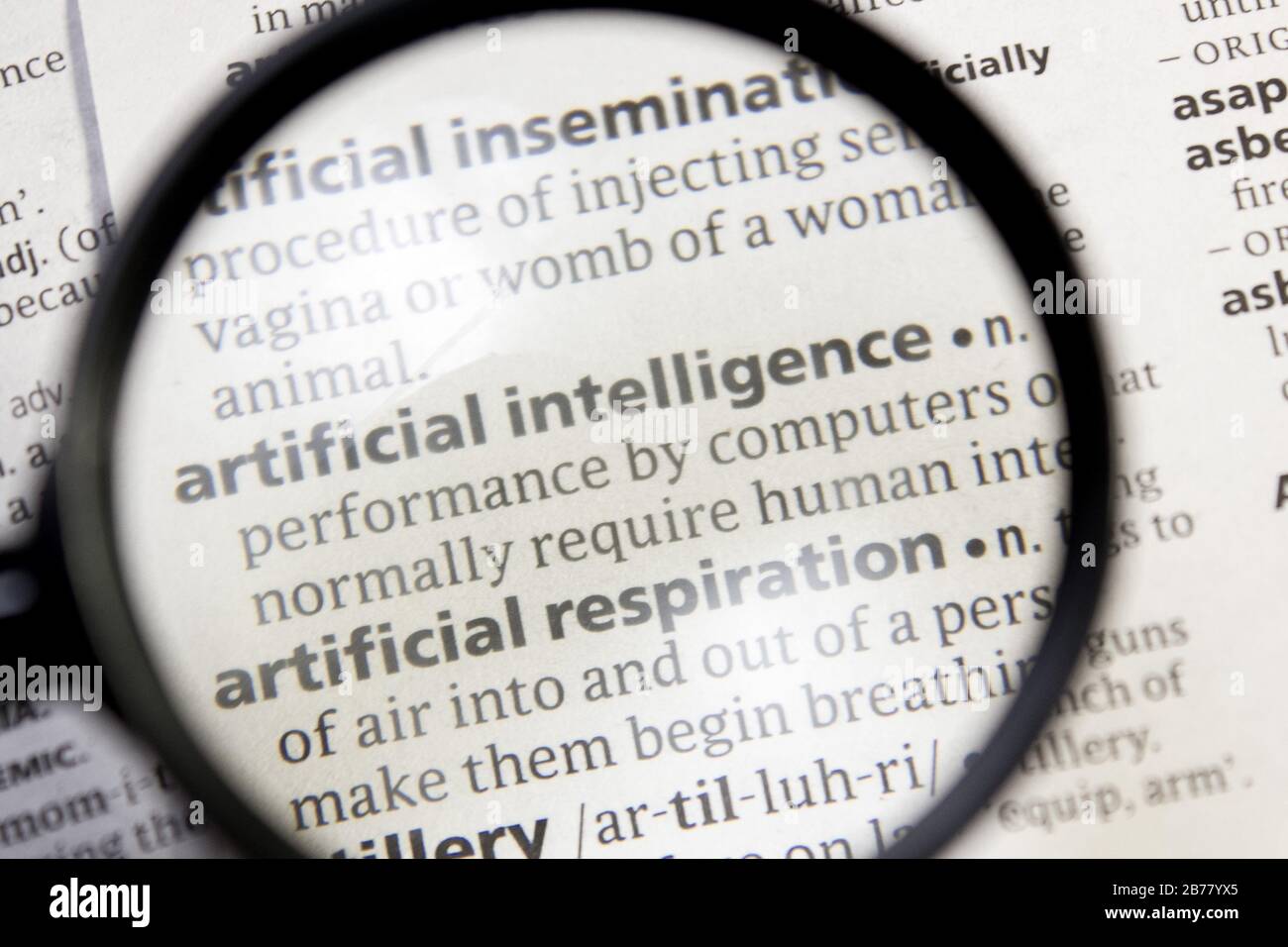 Artificial intelligence word or phrase in a dictionary Stock Photo Alamy