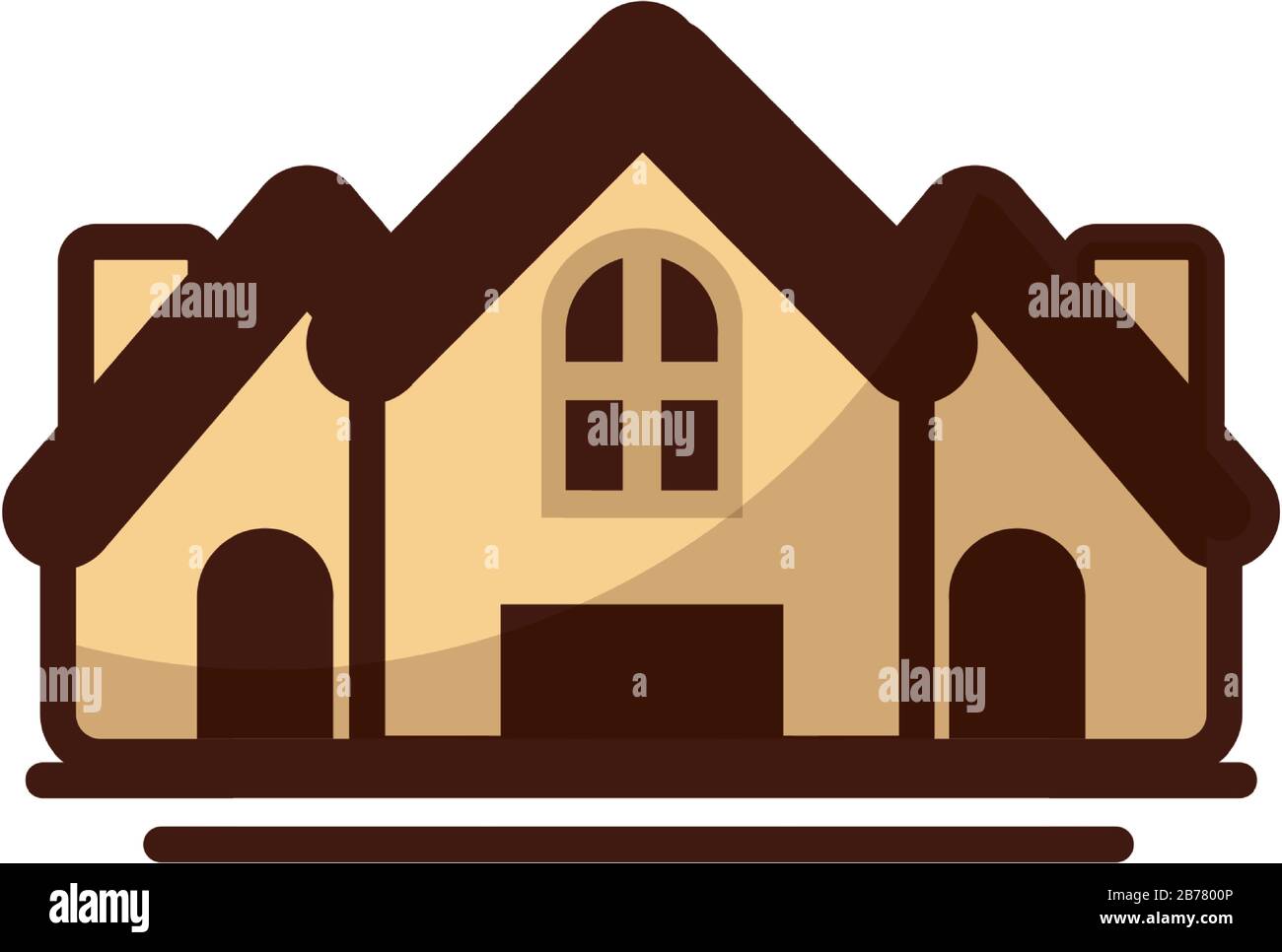 cute building of house on white background vector illustration design ...