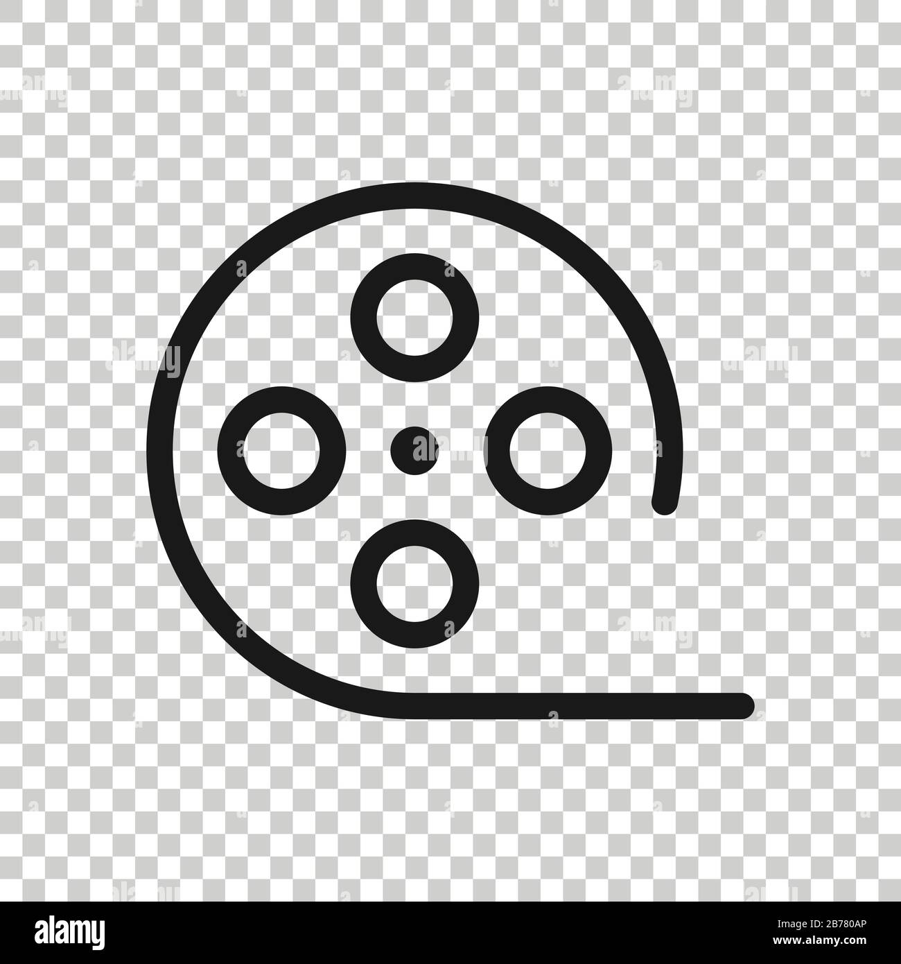 Film icon in flat style. Movie vector illustration on white isolated ...