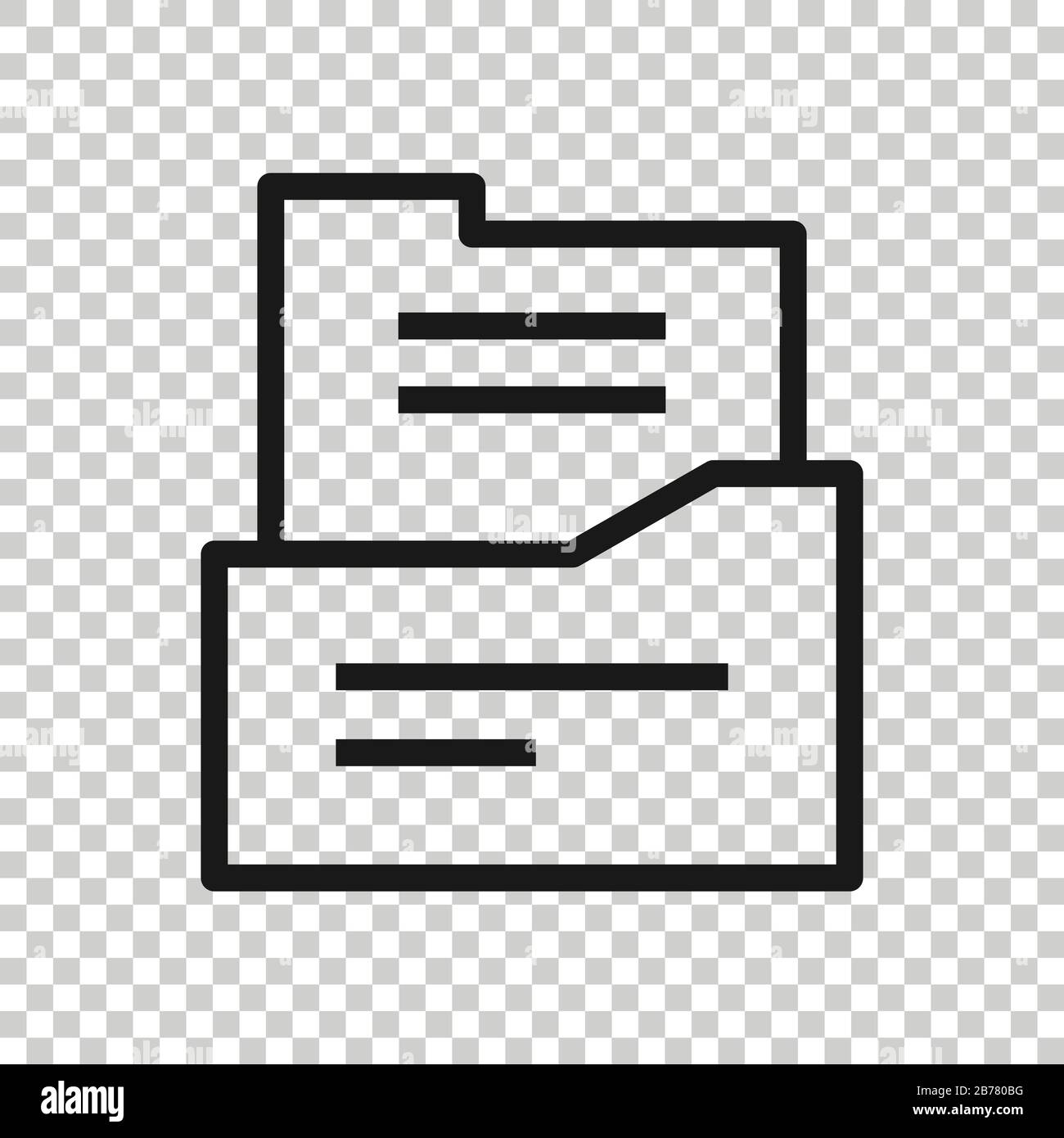 File folder icon in flat style. Documents archive vector illustration ...