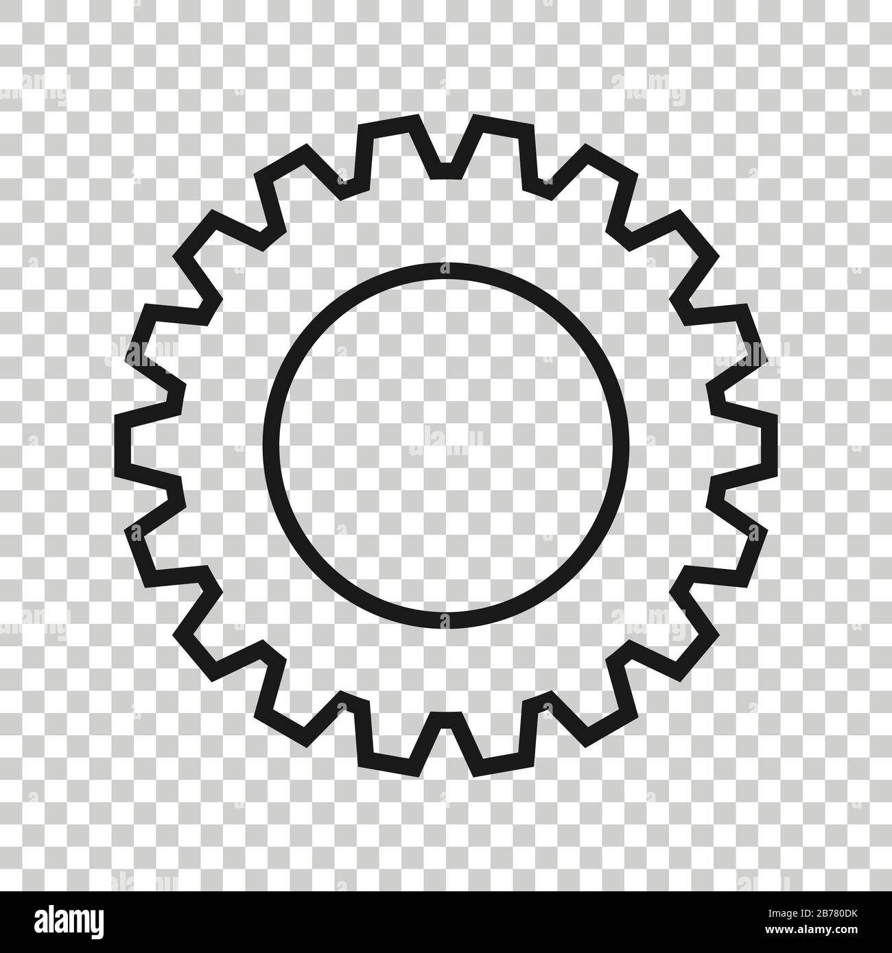 Gear vector icon in flat style. Cog wheel illustration on white ...