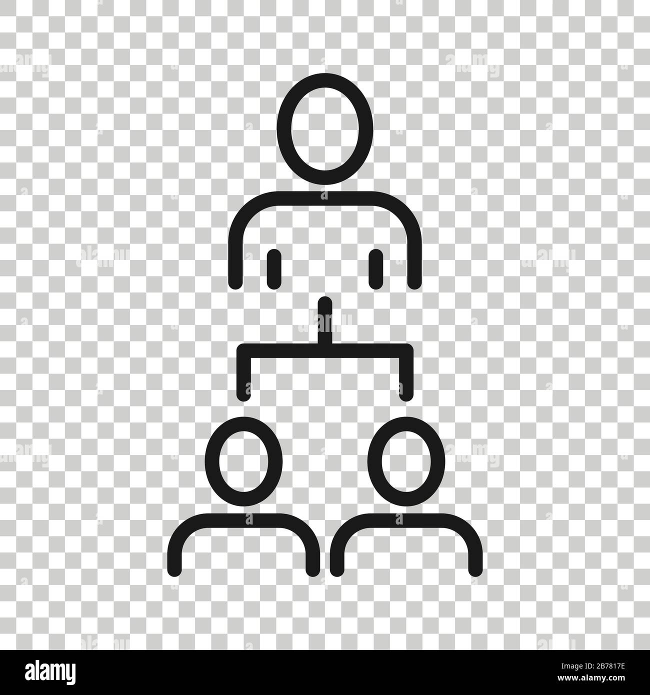 Corporate organization chart with business people vector icon in flat ...