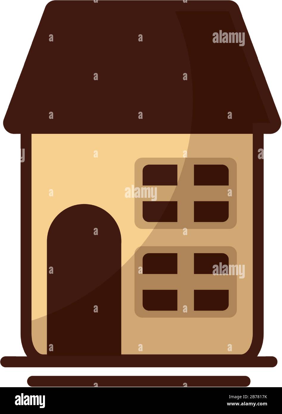 cute building of house on white background vector illustration design ...