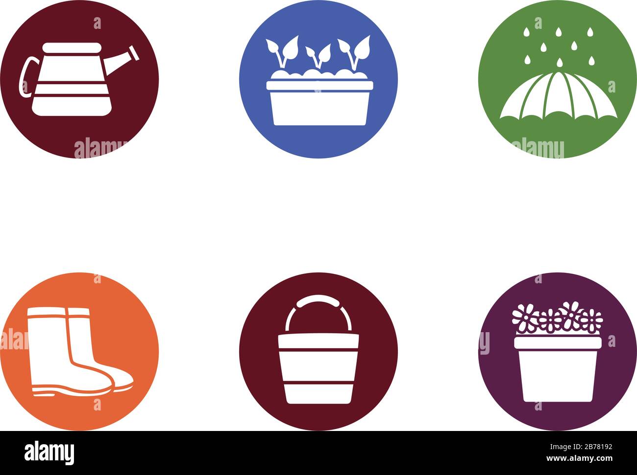 bundle of spring set block icons Stock Vector Image & Art - Alamy