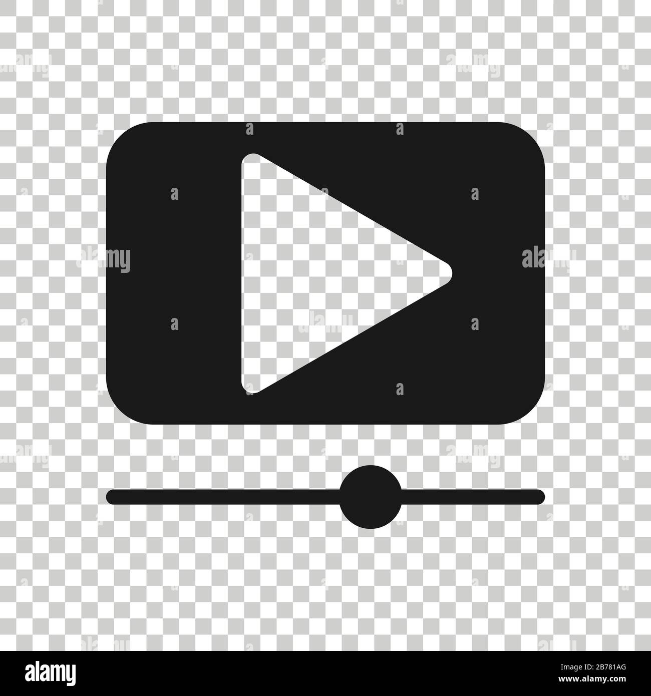 Film icon in flat style. Movie vector illustration on white isolated ...