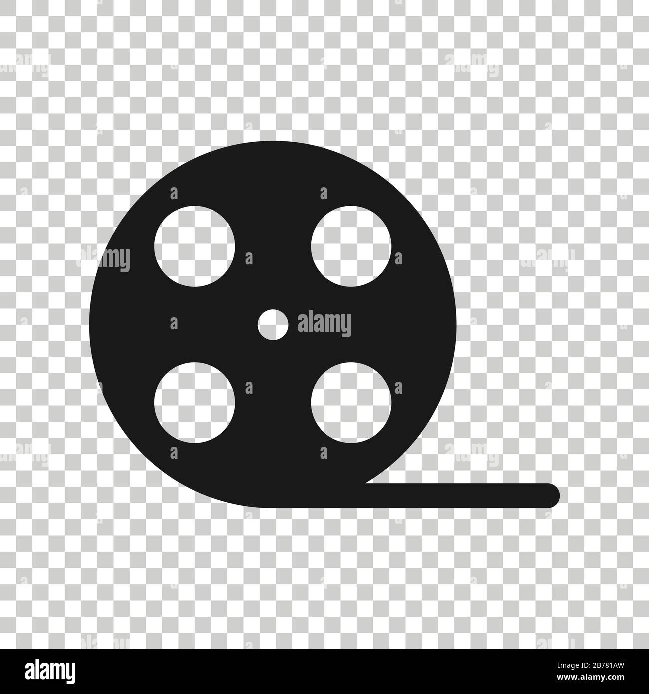 Film icon in flat style. Movie vector illustration on white isolated ...