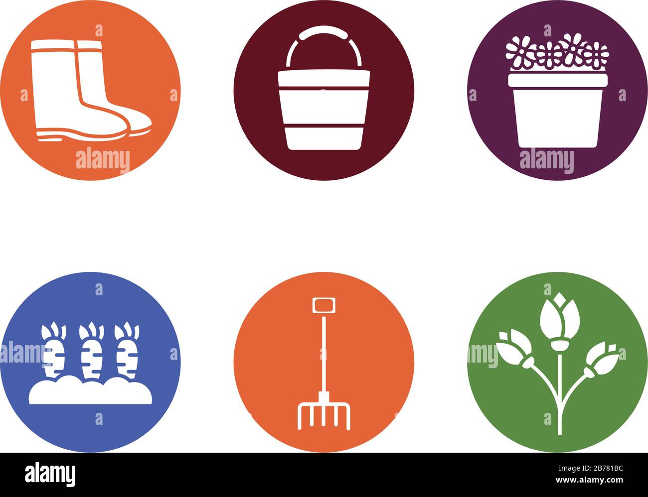 bundle of spring set block icons Stock Vector Image & Art - Alamy