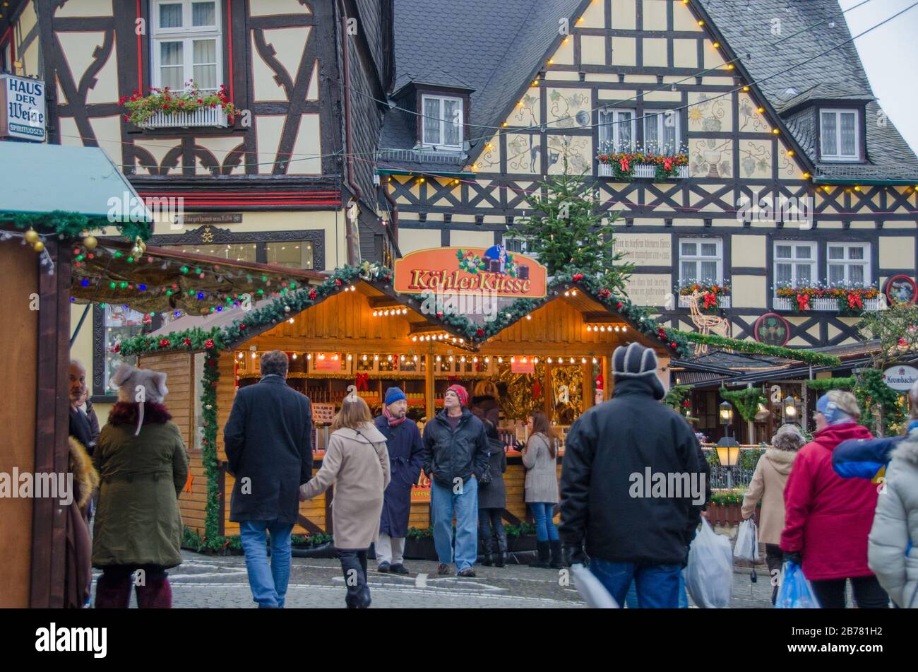 Rudesheim Christmas Markets In Germany 2011 Stock Photo - Alamy