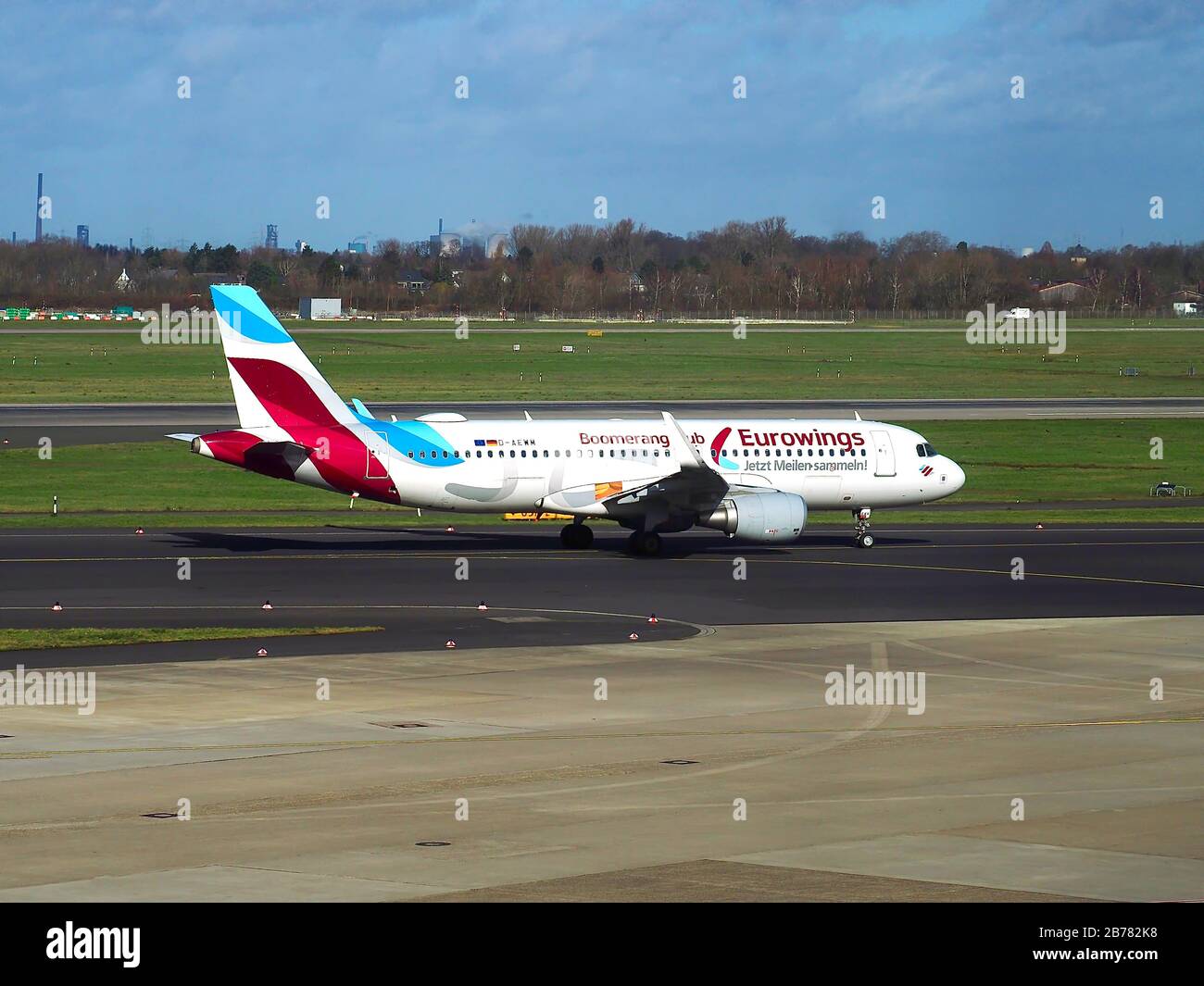 Eurowings airplane at the airport in Duesseldorf in Germany Stock Photo ...