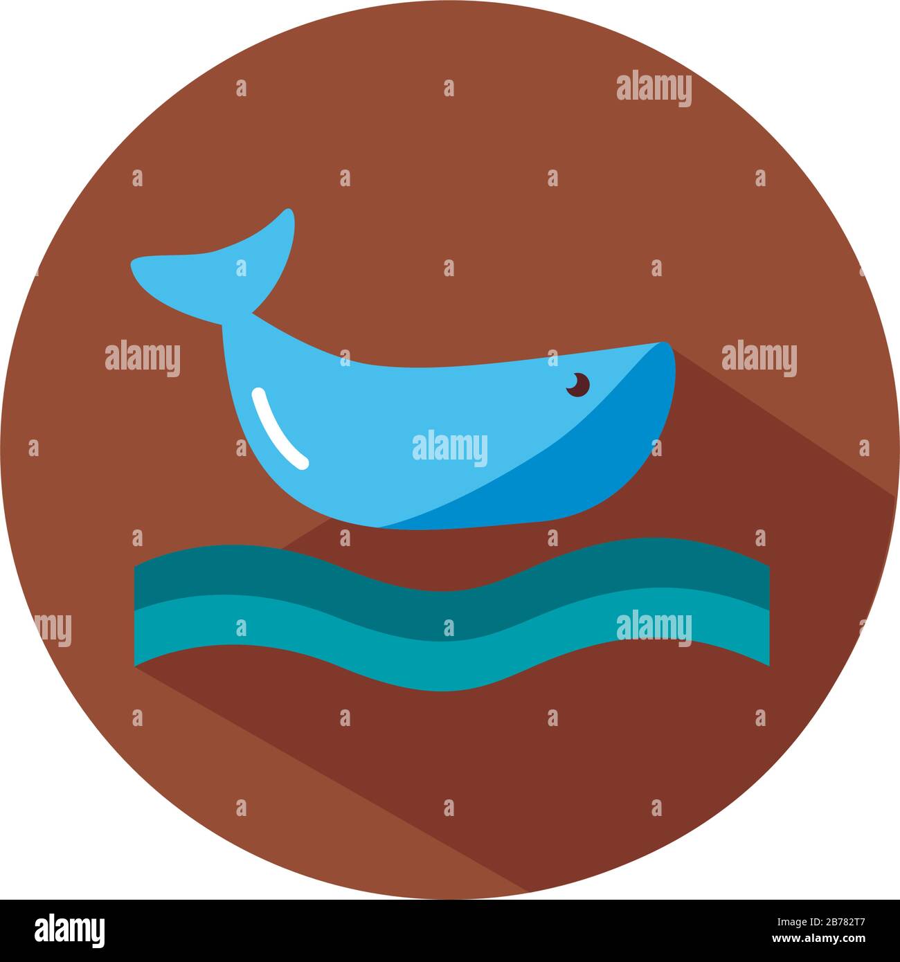 whale sea animal block style icon Stock Vector Image & Art - Alamy