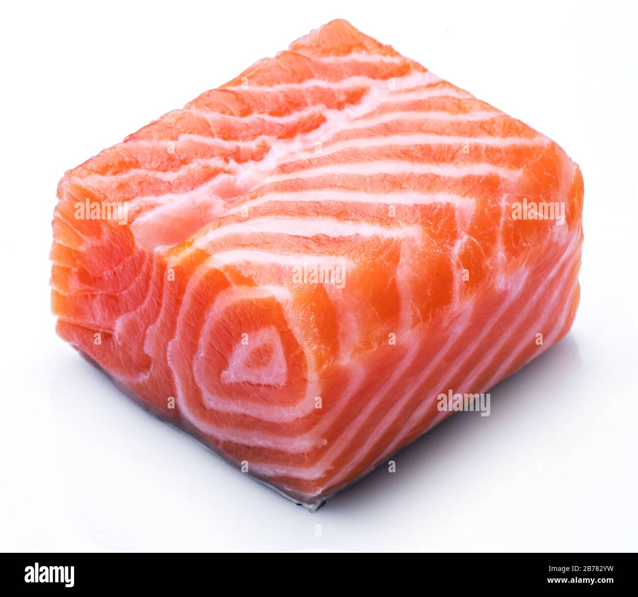 Fresh raw salmon fillet isolated on white background Stock Photo - Alamy