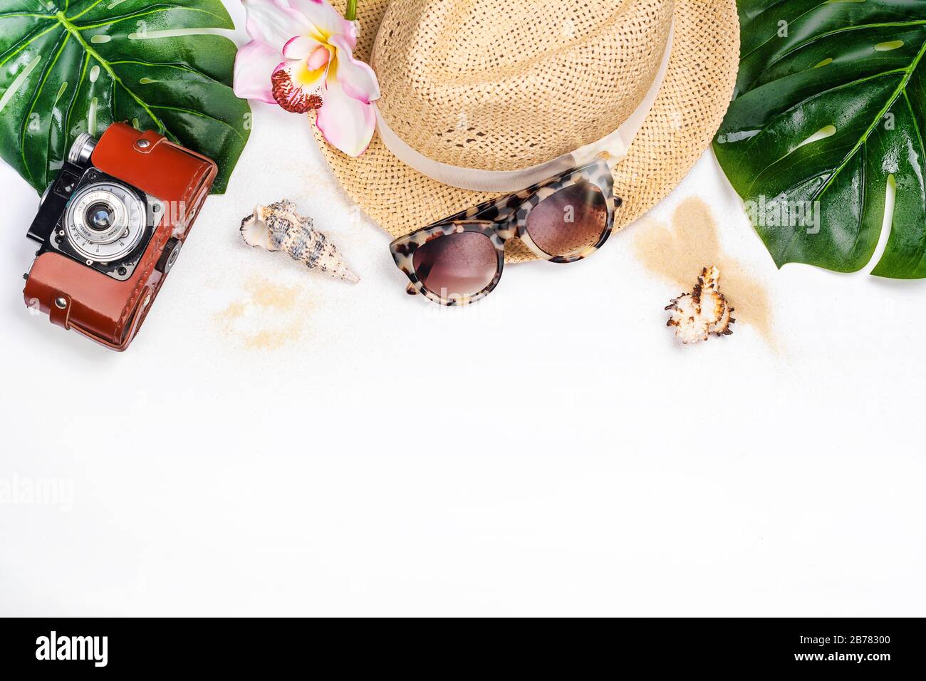 Sun protection accessories on white Stock Photo Alamy