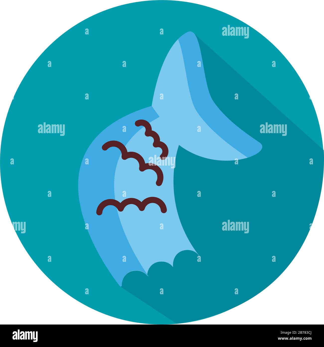 fish tail sea animal block style icon Stock Vector Image & Art - Alamy