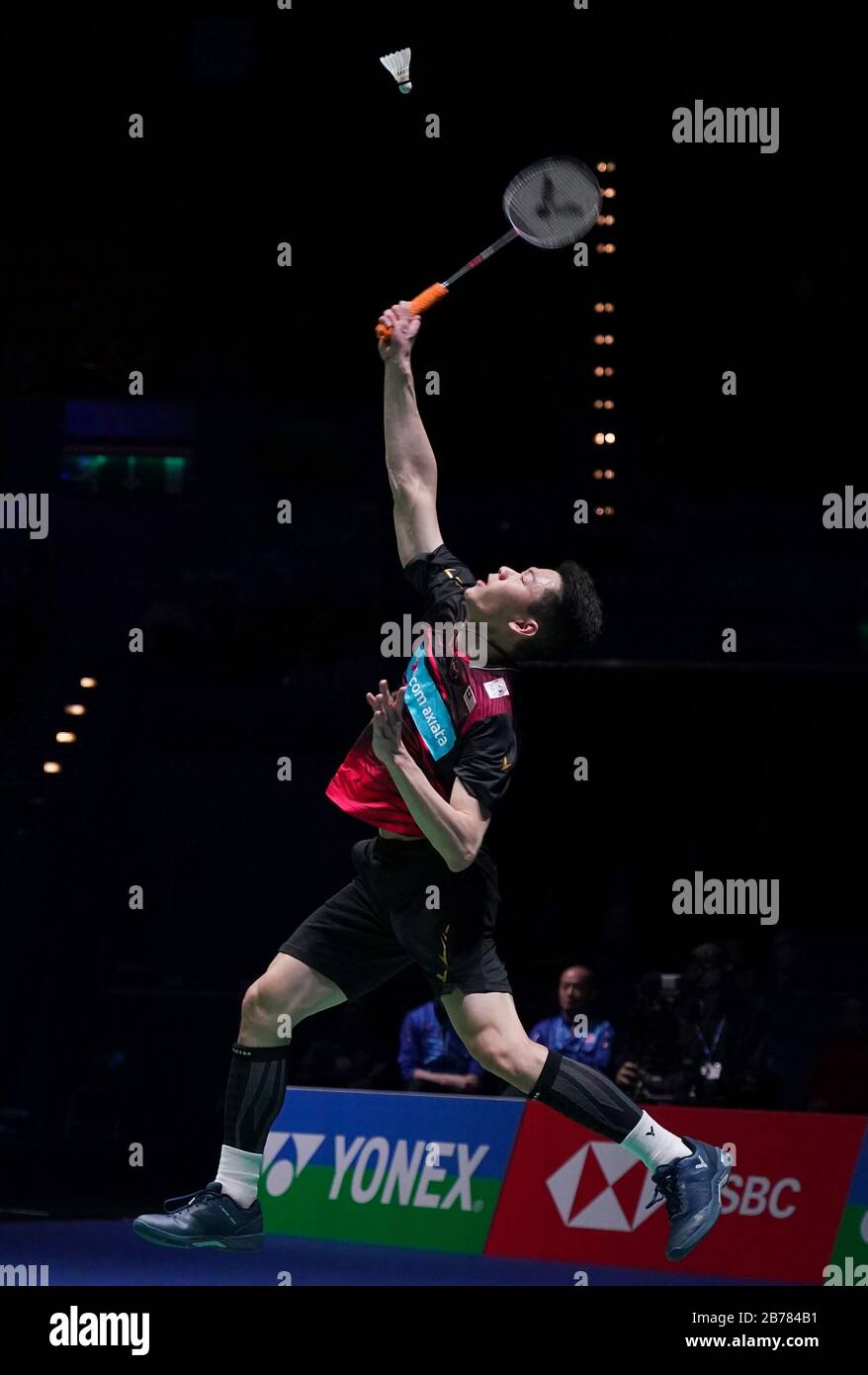 Malaysia S Lee Zii Jia In Action In The Men S Singles Match During The Yonex All England Open Badminton Championships At Arena Birmingham Stock Photo Alamy