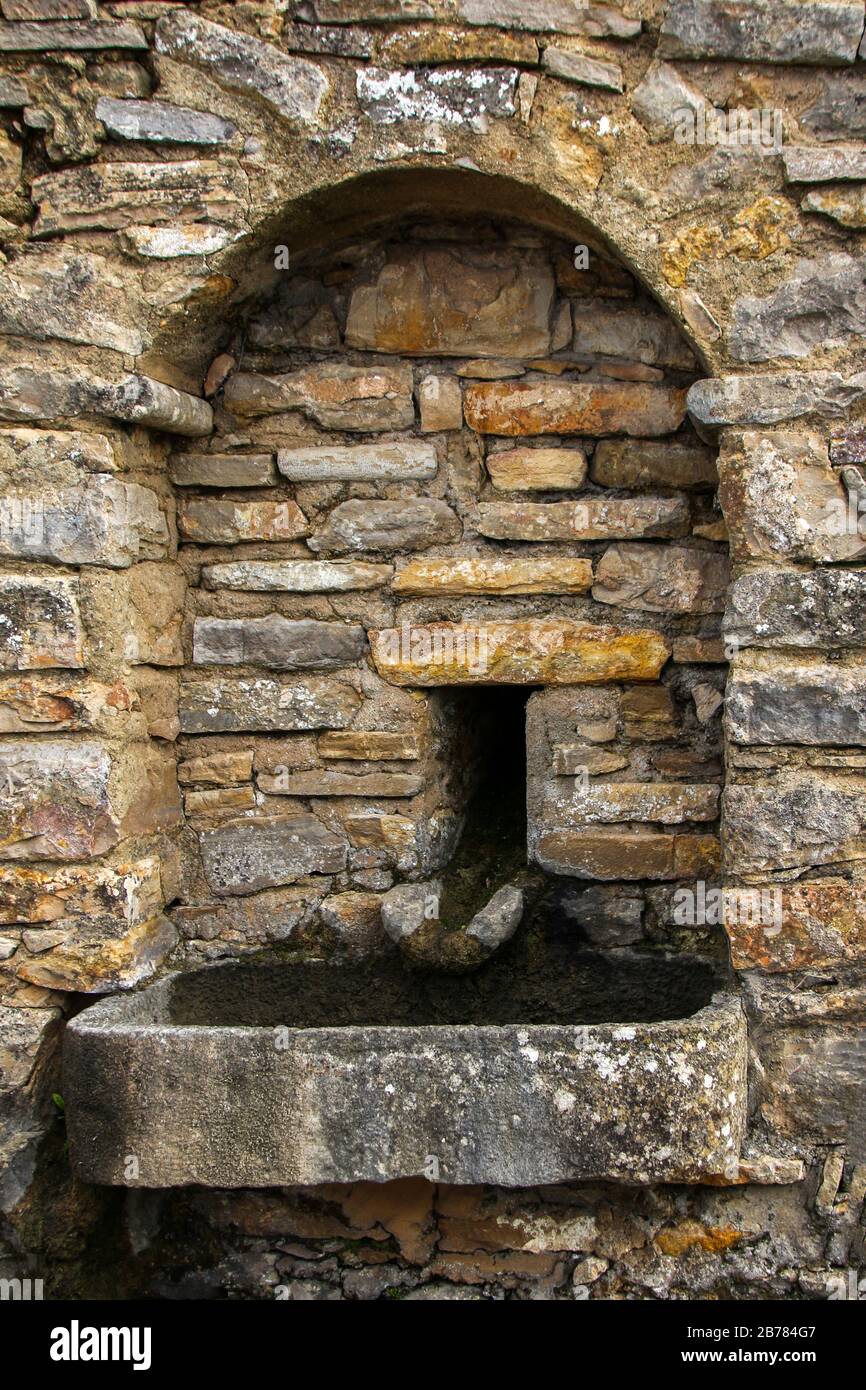 old stone fountain of portuguese historical design located in Sao Bras de  Alportel, Portugal Stock Photo - Alamy