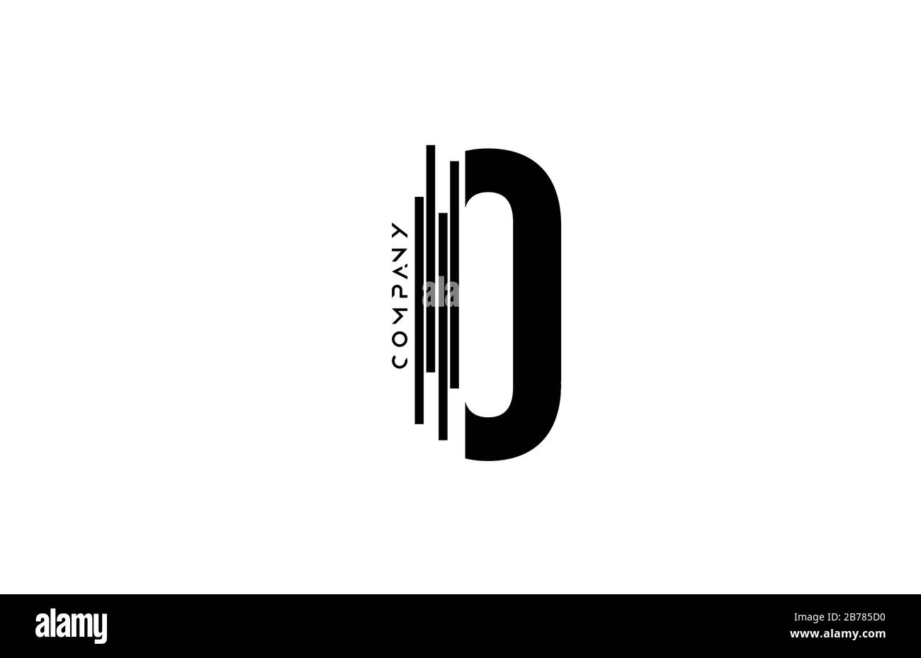alphabet O black white letter logo design with lines icon for company ...
