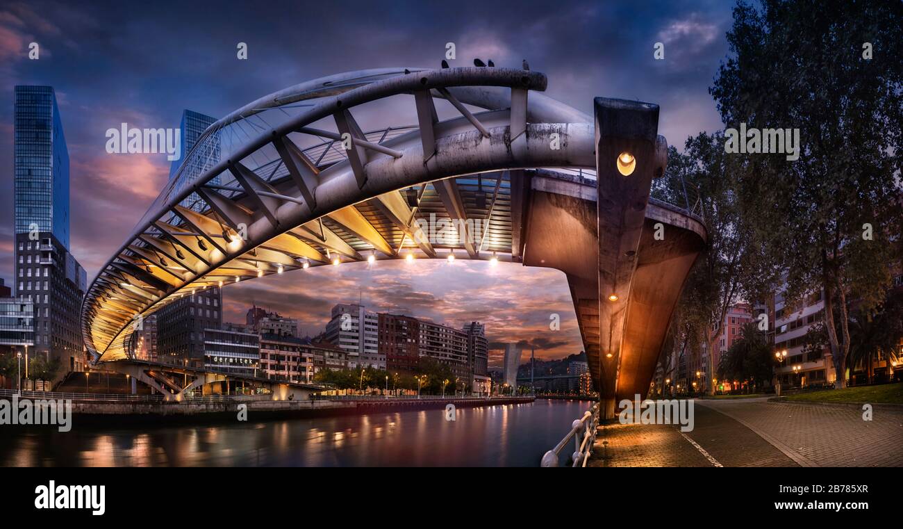 Zubiri bridge, Bilbao, Pais Vasco, spain Stock Photo