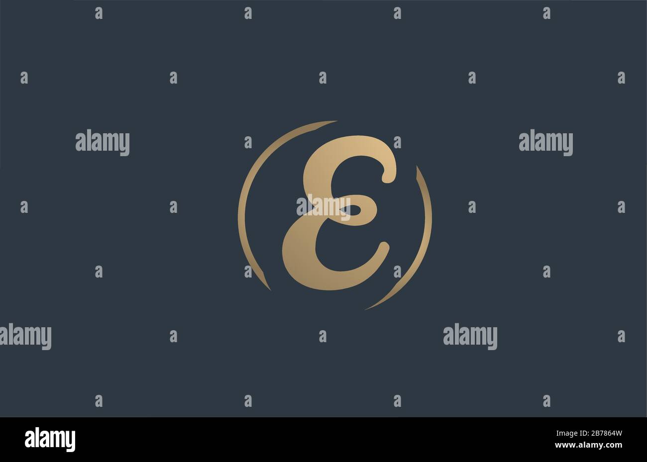 gold golden yellow alphabet letter E logo icon design for business ...