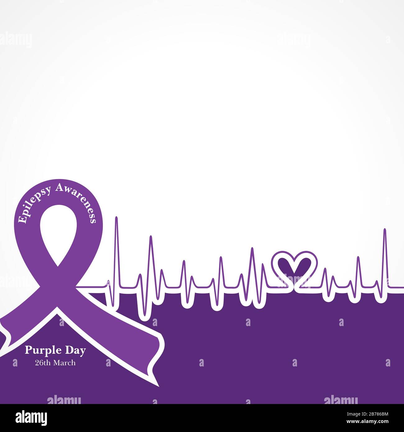 Vector illustration for World epilepsy day (Purple day) - Epilepsy