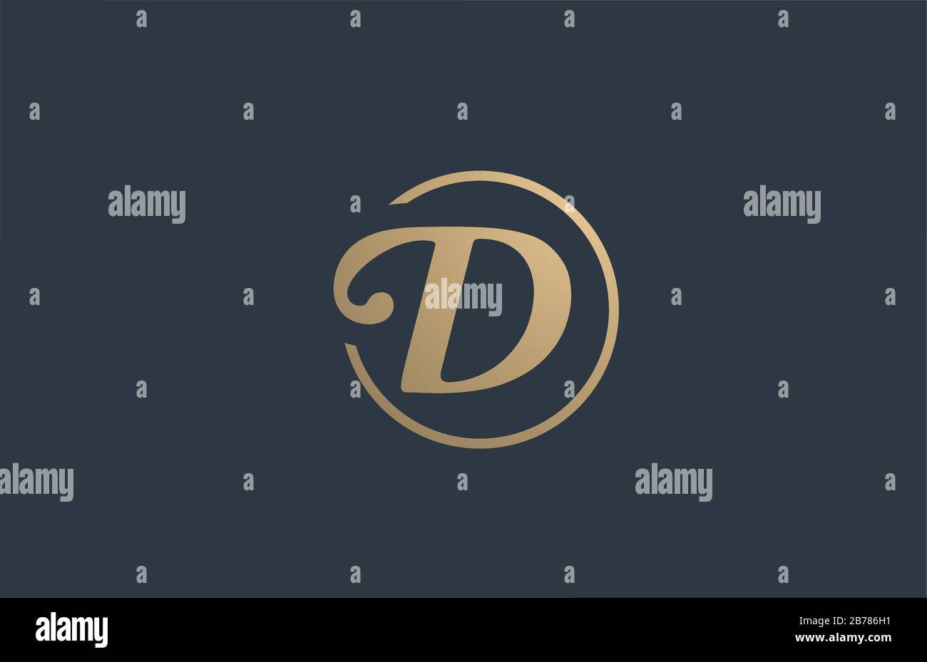 gold golden yellow alphabet letter D logo icon design for business ...