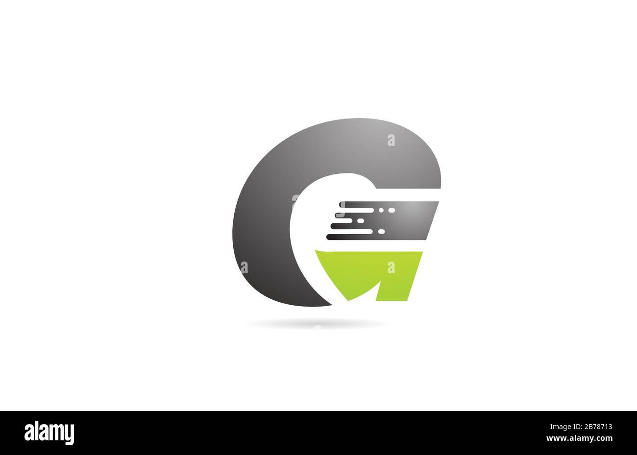 G Grey Black Green Letter Logo Alphabet Design Icon For Business And Company Suitable For Catchy Logotype Stock Vector Image Art Alamy