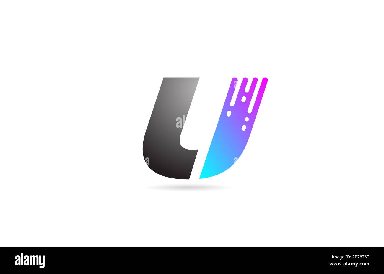 alphabet letter logo U design icon for business and company in black ...