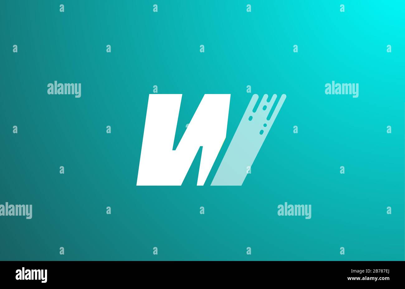 green white transparent alphabet letter logo W design icon for company ...
