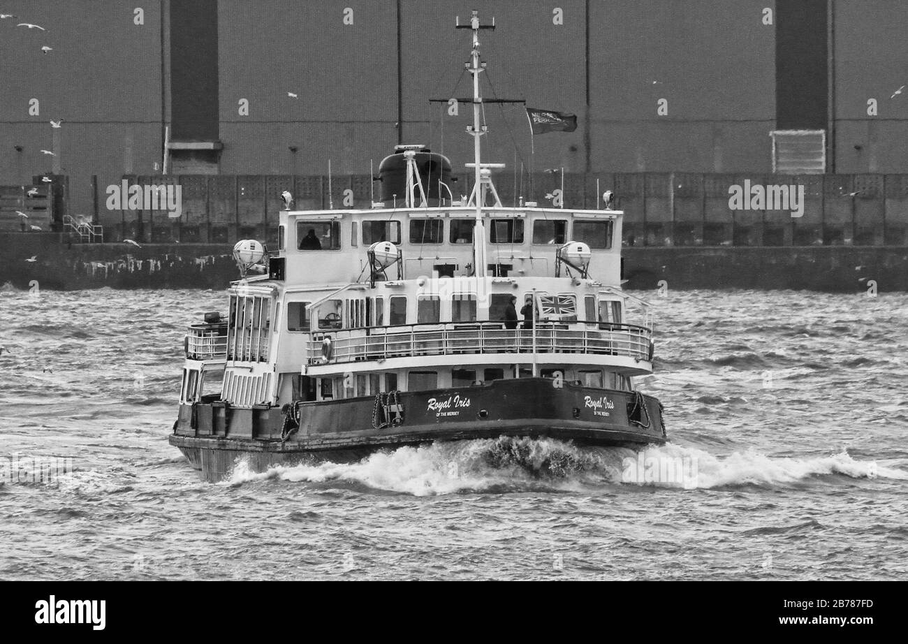 Mersey ferry boat Black and White Stock Photos & Images - Alamy