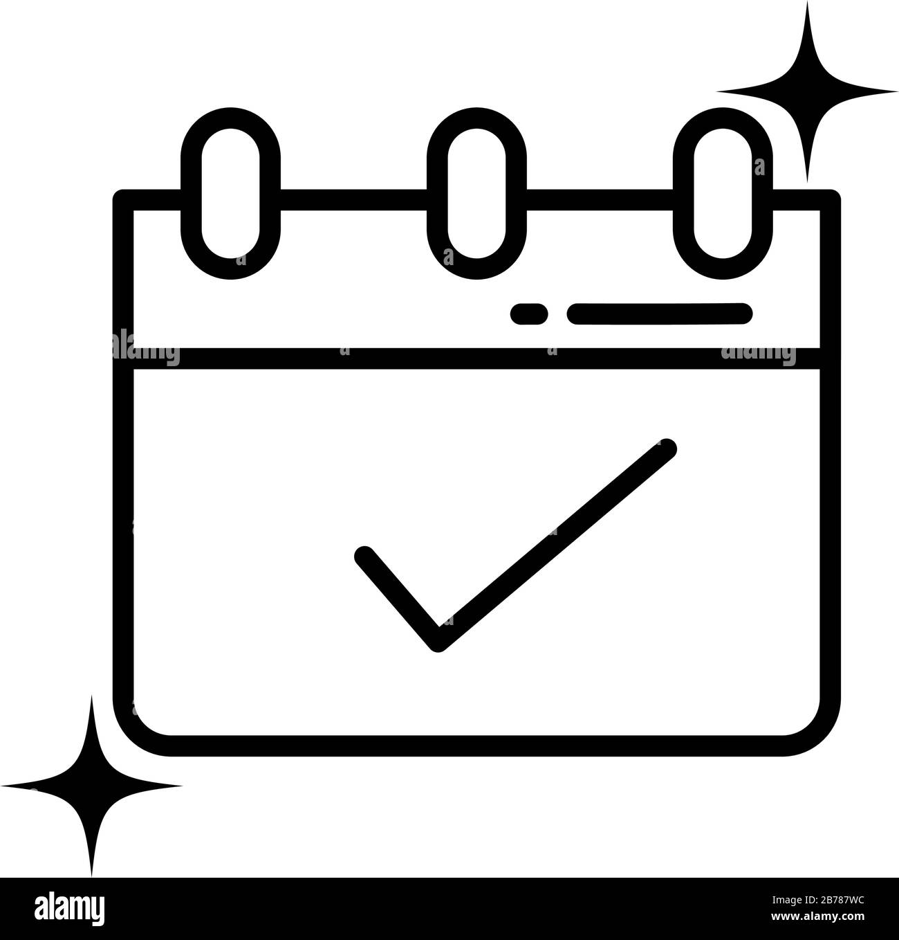 calendar reminder , line style icon vector illustration desing Stock ...