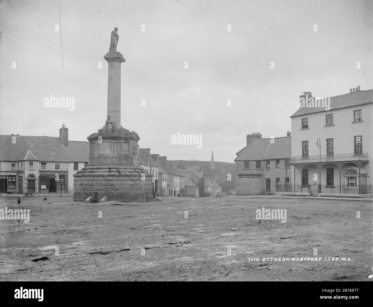 George Glendenning monument-Octagon, Westport, County Mayo (21024450231). Stock Photo