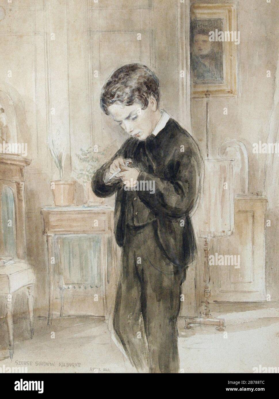 George Goodwin Kilburne Eton schoolboy. Stock Photo