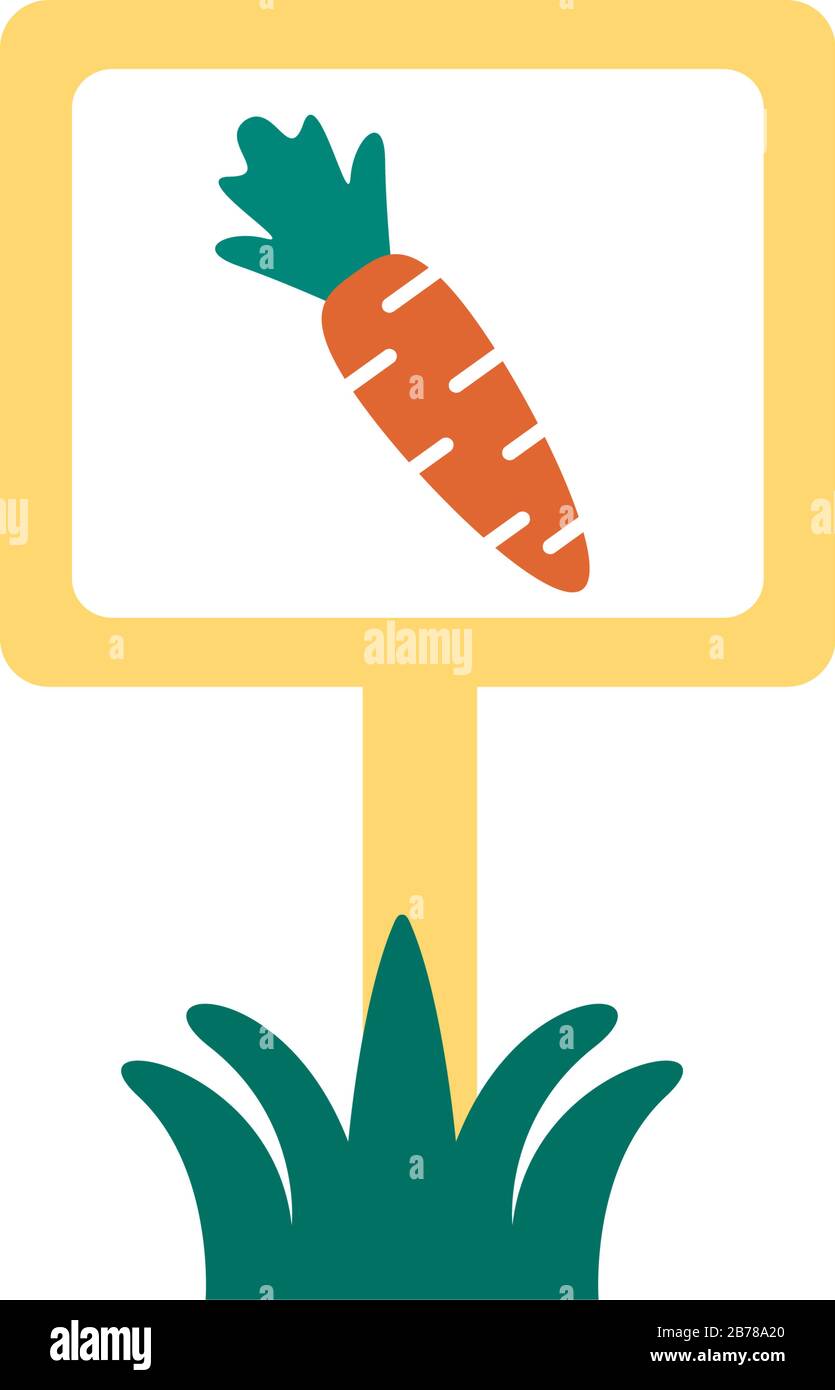 fresh carrot vegetable in banner flat style Stock Vector Image & Art ...
