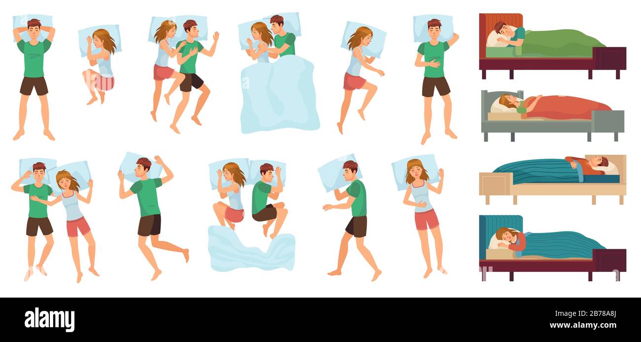 Sleeping people. Adult couple sleep together, asleep person. Man and woman sleep in different positions vector illustration set Stock Vector Image & Art - Alamy Sleeping people. Adult couple sleep together, asleep person. Man and woman sleep in different positions vector illustration set Stock Vector Image & Art - Alamy