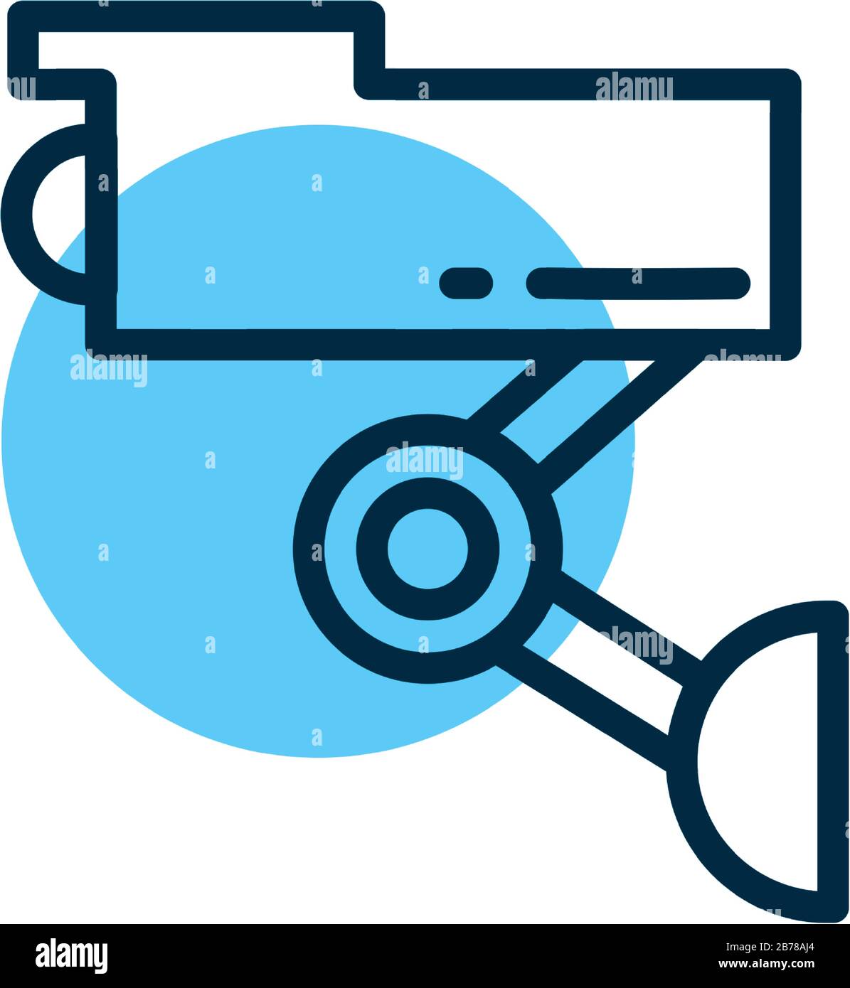 security camera, line style icon vector illustration design Stock Vector