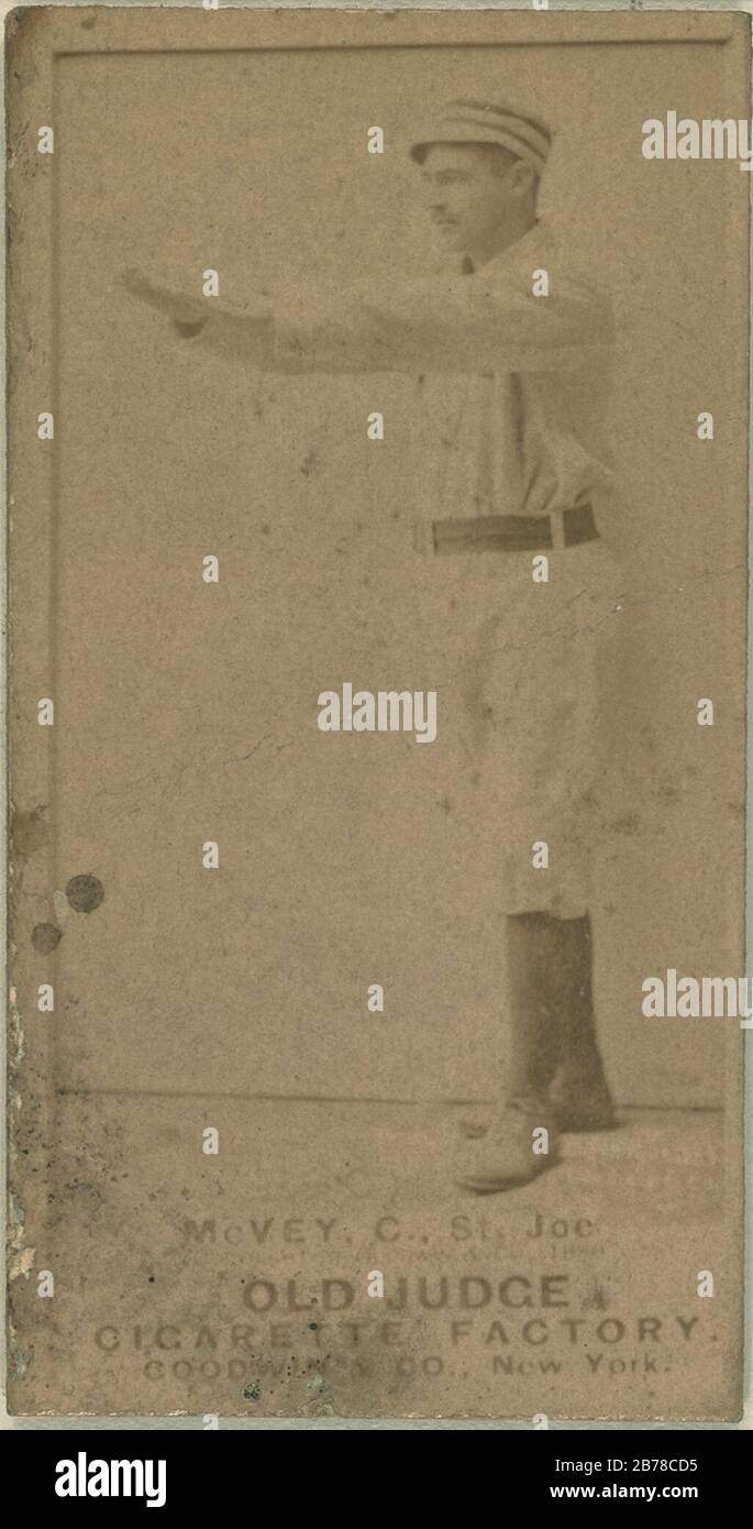 McVey, St. Joseph Team, baseball card portrait Stock Photo Alamy