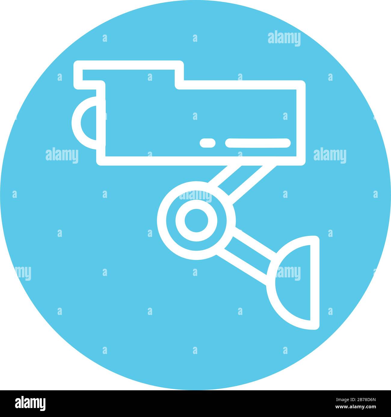 security camera, block and flat style icon vector illustration design ...