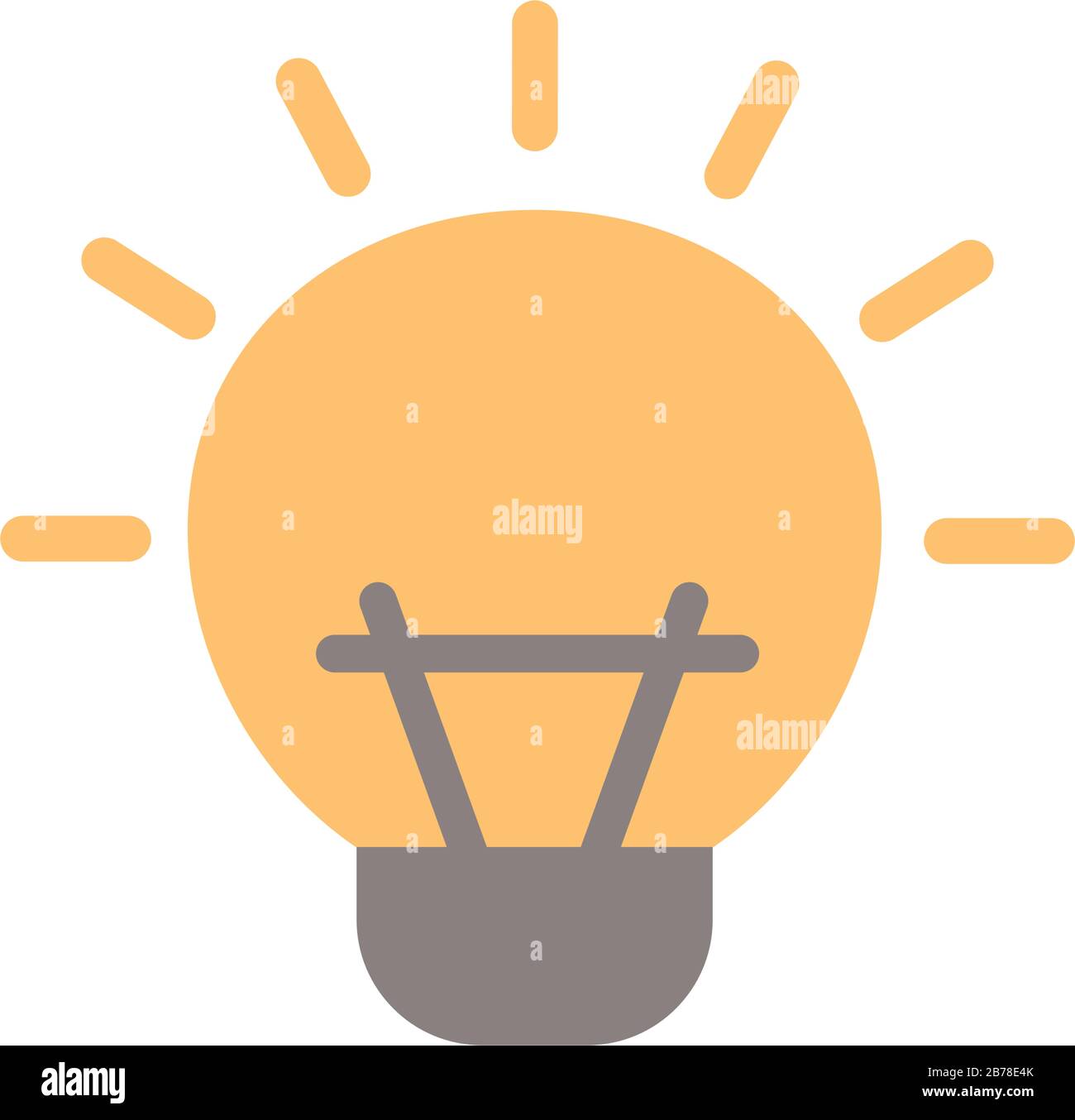 Bulb Light Flat Style Icon Stock Vector Image & Art - Alamy