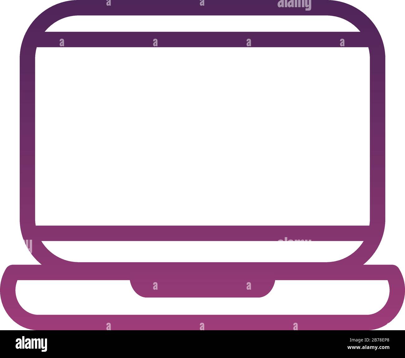 laptop computer line style icon Stock Vector Image & Art - Alamy