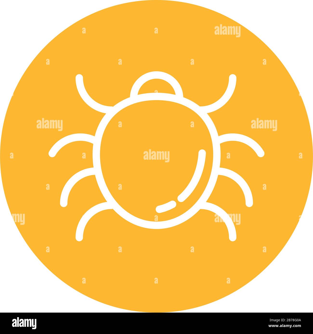 malware bug, block and flat style icon vector illustration design Stock Vector