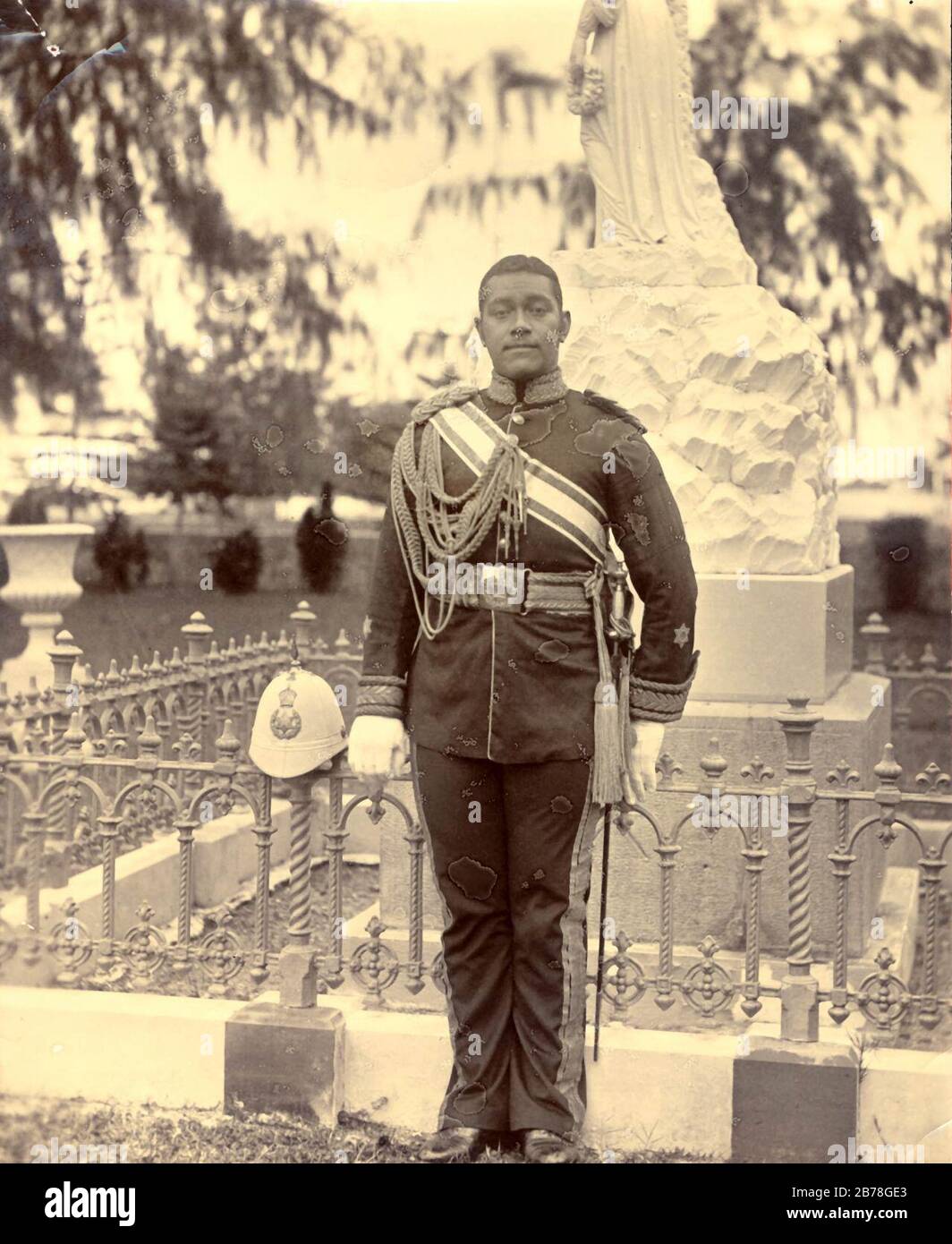 Tupou II in uniform Stock Photo Alamy