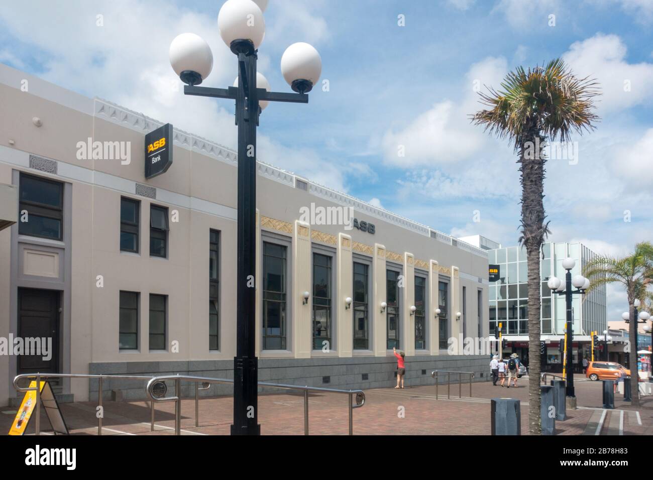 Napier is a coastal city on the North Island of New Zealand. It is famous for its 1930's Art Deco architecture. Stock Photo