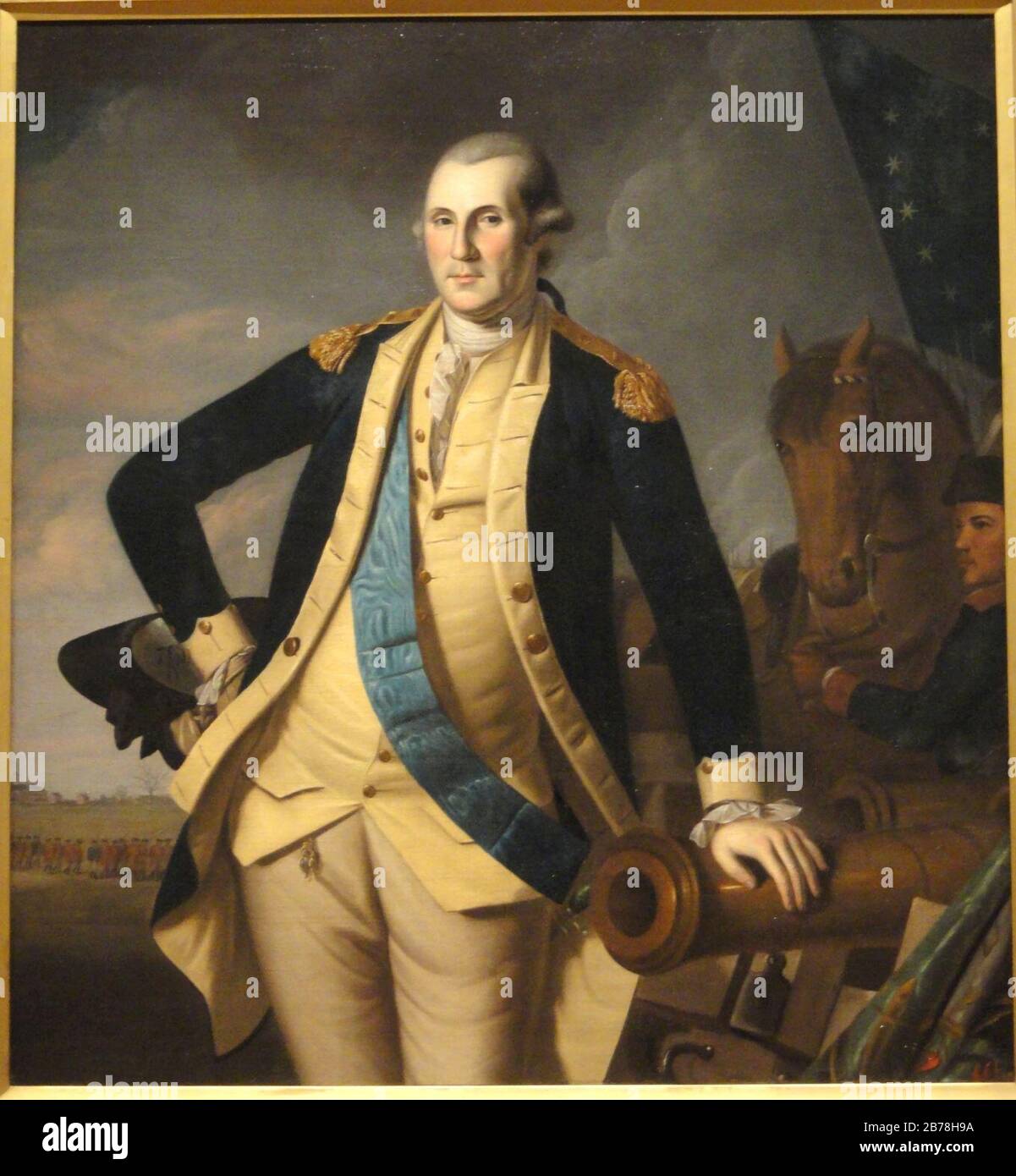 George Washington at the Battle of Princeton, about 1779, by Charles Willson Peale Stock Photo