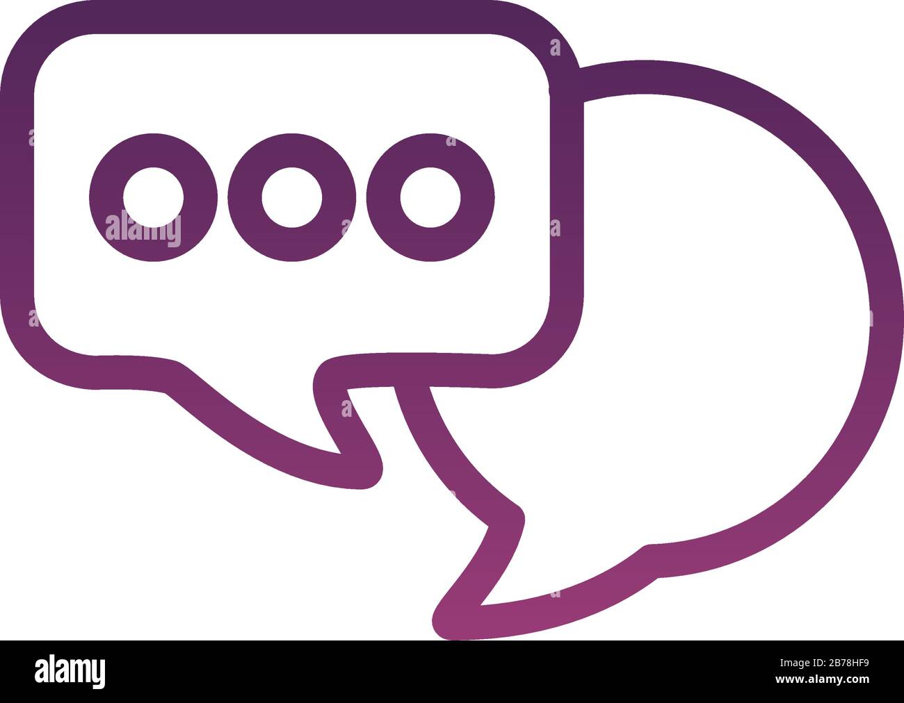 speech bubbles message line style icon Stock Vector Image & Art - Alamy