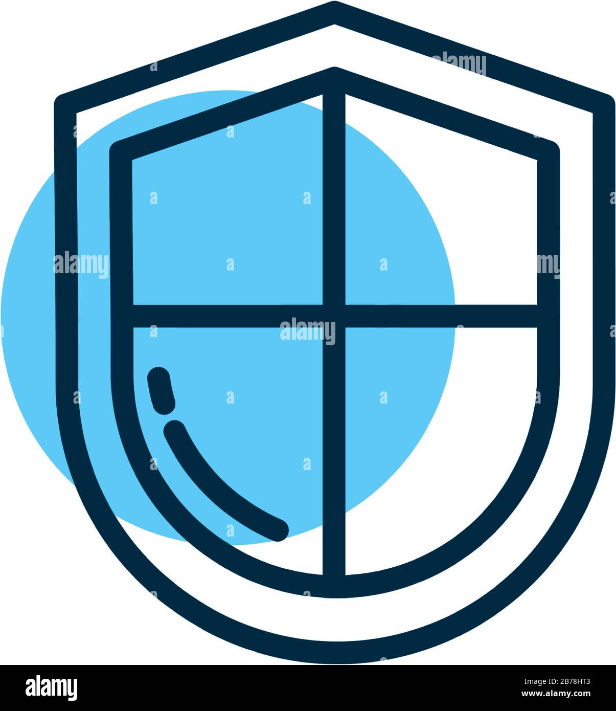 cross shield, line style icon vector illustration design Stock Vector ...