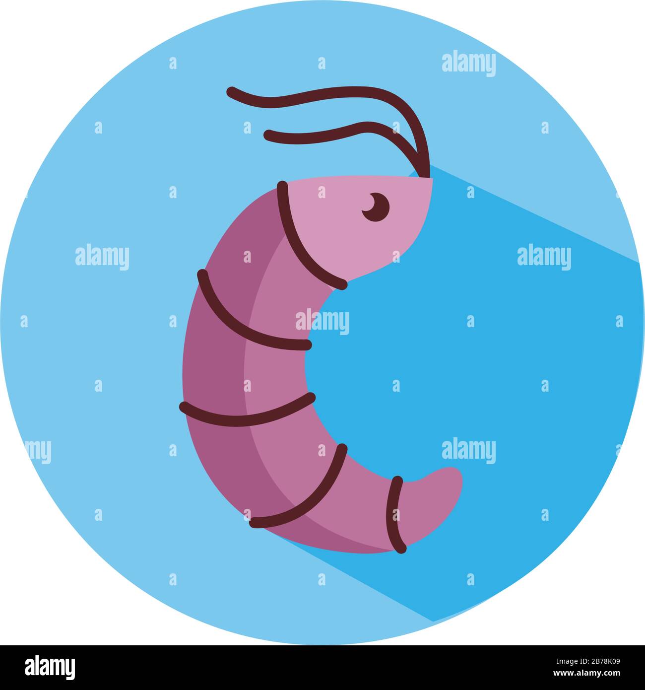 shrimp sea animal block style icon Stock Vector Image & Art - Alamy