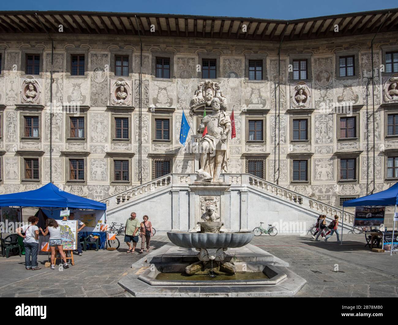 Palazzo della Caravona, the main building of the world famous university Scuola Normale Superiore at Piazza dei Cavalieri in Pisa Italy Stock Photo