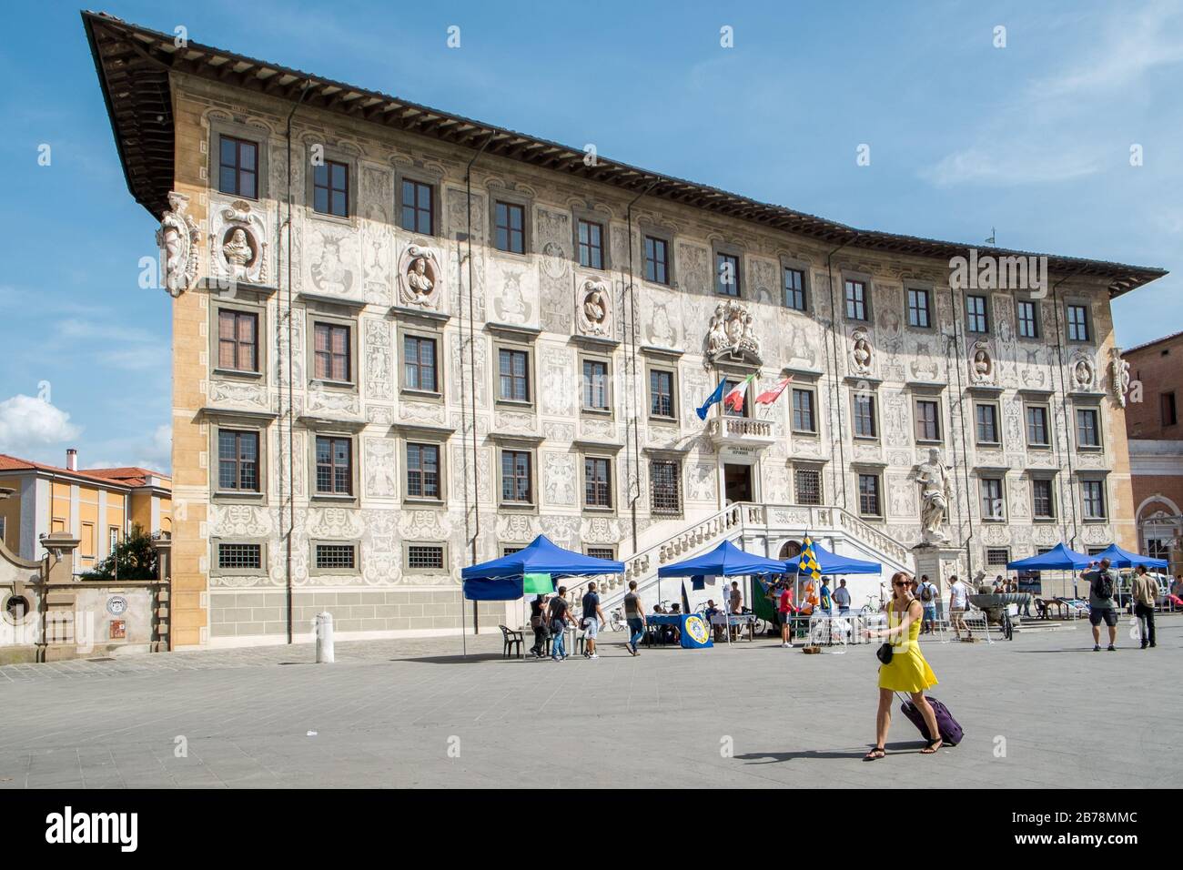 Palazzo della Carovana, the main building of the world famous university Scuola Normale Superiore at Piazza dei Cavalieri in Pisa Italy Stock Photo